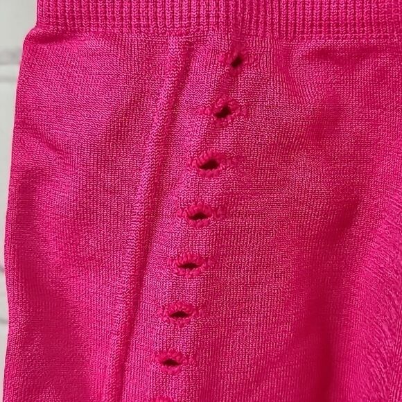 Fabletics Women's Hot Pink Luciana Seamless High Waisted Capri Leggings Active - Picture 5 of 12